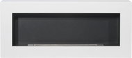 shortdesc Wall-mounted bio-frame 900 × 400 Box white structural matt - Bioethanol Fireplace