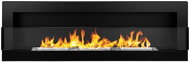 shortdesc BIOCOMINK 1200 × 400 black structural with glass - Bioethanol Fireplace