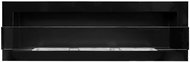Wall mounted biobrick with glass 1200 × 400 glossy black - Bioethanol Fireplace