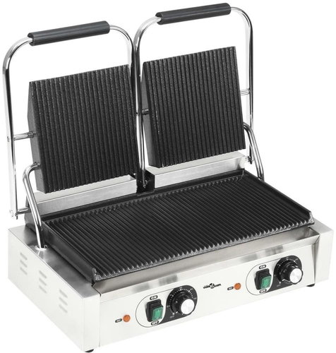 SHUMEE Double fluted panini grill 3600 W - Contact Grill - Main image