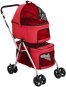 Shumee Dvoupatrový skládací 83 × 48 × 97 cm oxford červený  - Dog Stroller