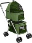Shumee Dvoupatrový skládací 83 × 48 × 97 cm oxford zelený - Dog Stroller