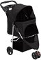 Shumee Skládací černý 80 × 46 × 98 cm oxfordská tkanina - Dog Stroller