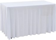 Shumee Rautové sukně s řasením 2 ks bílé 120 × 60,5 × 74 cm - Tablecloth