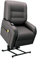 SHUMEE Electric massage lift reclining chair grey artificial leather 249915 - Massage Chair
