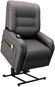 SHUMEE Electric massage lift reclining chair grey artificial leather 249915 - Massage Chair