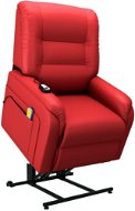 SHUMEE Electric Massage Lift Reclining Chair Red Faux Leather 249919 - Massage Chair