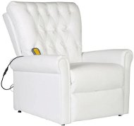 Masážní křeslo bílé umělá kůže 241671 - Massage Chair