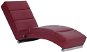 SHUMEE Massage Lounger Burgundy Faux Leather - Lounge
