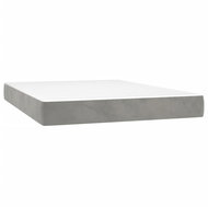 Shumee Bag mattress, velvet, light grey, 140 × 190 × 20 cm - Mattress