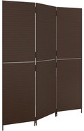Shumee Dělicí stěna 365341, 3 panely, polyratan, hnědá - Paraván