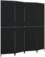 Shumee Dělicí stěna 365344, 4 panely, polyratan, černá - Paraván