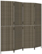 Shumee Dělicí stěna 365346, 4 panely, polyratan, šedá - Paraván