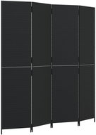 Shumee Dělicí stěna 365360, 4 panely, polyratan, černá - Paraván