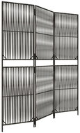 Shumee Dělicí stěna 365374, 3 panely, polyratan, šedá - Paraván
