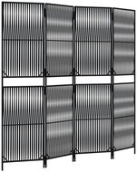 Shumee Dělicí stěna 365376, 4 panely, polyratan, černá - Paraván