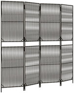 Shumee Dělicí stěna 365378, 4 panely, polyratan, šedá - Paraván