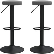 Shumee Barové stoličky 2 ks samet tmavě šedé - Barová židle