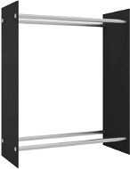 SHUMEE Dřevník, tvrzené sklo, černý 80 × 35 × 100 cm - Dřevník