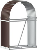 SHUMEE Dřevník, pozinkovaná ocel, hnědý 80 × 45 × 120 cm - Dřevník