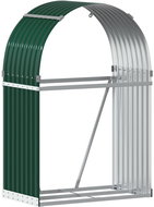 SHUMEE Dřevník, pozinkovaná ocel, zelený 80 × 45 × 120 cm - Dřevník