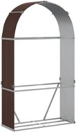 SHUMEE Dřevník, pozinkovaná ocel, hnědý 120 × 45 × 210 cm - Dřevník