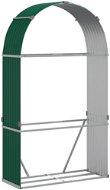SHUMEE Dřevník, pozinkovaná ocel, zelený 120 × 45 × 210 cm - Dřevník