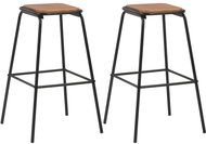 Shumee Stoličky 2 ks černé masivní borové dřevo a ocel - Barová židle