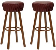 Shumee Stoličky 2 ks hnedé umelá koža - Barová stolička