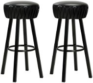 Shumee Stoličky 2 ks čierne umelá koža - Barová stolička
