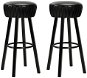 Shumee Židle 2 ks černé umělá kůže - Barová židle