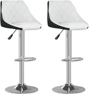 Shumee Stoličky 2 ks bielo-čierne umelá koža - Barová stolička