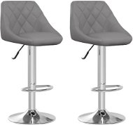 Shumee Stoličky 2 ks sivé umelá koža - Barová stolička