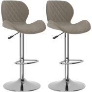 Shumee Židle 2 ks světle šedé samet - Barová židle