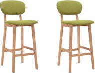 Shumee Židle 2 ks zelené textil - Barová židle