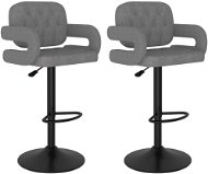 Shumee Židle 2 ks světle šedé textil - Barová židle