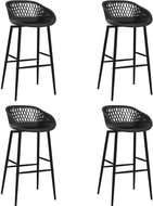 Shumee Židle 4 ks, černé - Barová židle