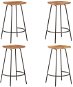 Shumee Stoličky 4 ks masívne akáciové drevo - Barová stolička