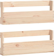 Shumee nástěnné botníky 2 ks 59 × 9 × 23 cm, masivní akáciové dřevo - Botník