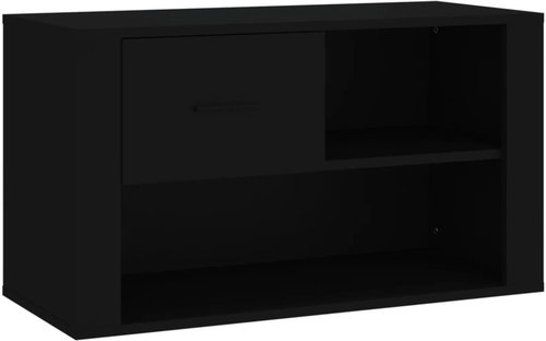 Shumee botník černý 80 × 35 × 45 cm, kompozit dřevo - Shoe Rack - Main image