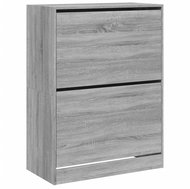 Shumee botník se 2 výklopnými zásuvkami šedý sonoma 80 × 42 × 108 cm - Botník