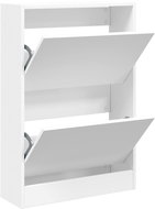 Shumee botník bílý 60 × 21 × 87,5 cm, kompozit dřevo - Botník