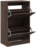 Shumee botník hnědý dub 60 × 34 × 96,5 cm, kompozit dřevo - Botník