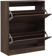 Shumee botník hnědý dub 80 × 34 × 96,5 cm, kompozit dřevo - Botník