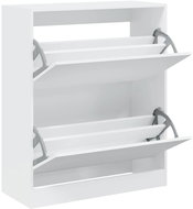 Shumee botník bílý 80 × 34 × 96,5 cm, kompozit dřevo - Botník