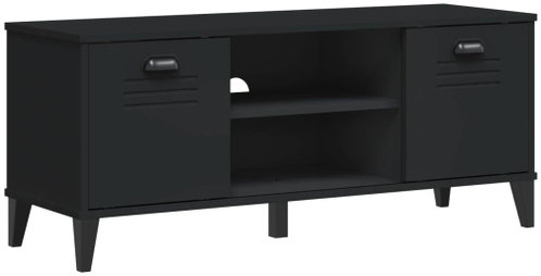 Shumee lavice s botníkem VIKEN černá 106 × 35 × 45 cm, kompozit dřevo - Botník - Main image