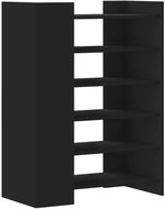 Shumee botník černý 74,5 × 37,5 × 100 cm, kompozit dřevo - Botník