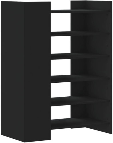 Shumee botník černý 74,5 × 37,5 × 100 cm, kompozit dřevo - Botník - Main image