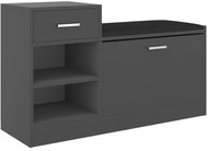 Shumee lavice s botníkem šedá 94,5 × 31 × 57 cm, kompozit dřevo - Botník