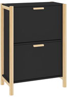 Shumee botník černý 57,5 × 33 × 80 cm, kompozit dřevo - Botník